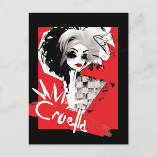 Cruella Fashion Model Cruella Collage Postcard