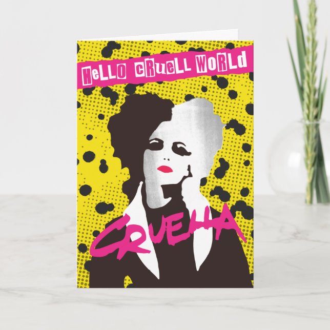 Cruella | Hello Cruell World Ransom Stencil Art Card (Front)