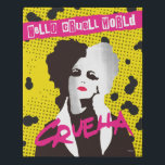 Cruella | Hello Cruell World Ransom Stencil Art Faux Canvas Print<br><div class="desc">Pop Art style graphic featuring ransom type that reads "Hello Cruell World" with a stencil of Cruella with her name written across the front.</div>