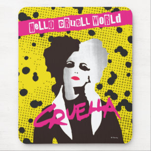 Cruella Hello Cruell World Ransom Stencil Art Mouse Pad