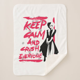 Cruella Keep Calm and Crush Everyone Sherpa Blanket