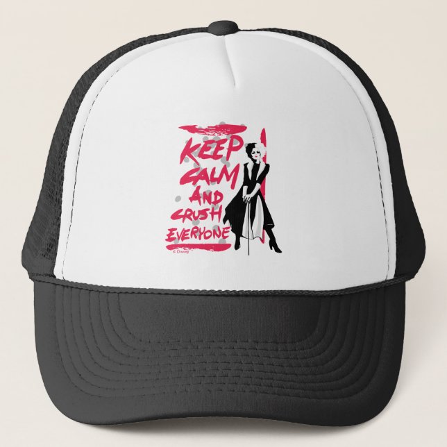 Cruella | Keep Calm and Crush Everyone Trucker Hat (Front)