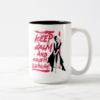 Cruella | Keep Calm and Crush Everyone Two-Tone Coffee Mug