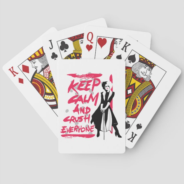 Cruella | Keep Calm and Crush Playing Cards (Back)