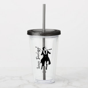 Cruella   Laughing Pop Art Stencil Portrait Acrylic Tumbler