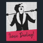 Cruella | Laughing Pop Art Stencil Portrait Faux Canvas Print<br><div class="desc">Stencil Pop Art of Cruella throwing her head back in laughter,  cane held across her shoulders.</div>