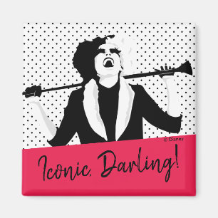 Cruella Laughing Pop Art Stencil Portrait Magnet