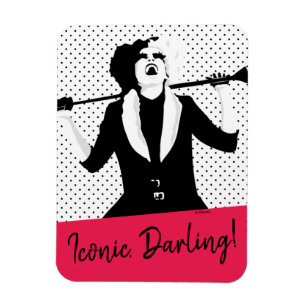 Cruella   Laughing Pop Art Stencil Portrait Magnet