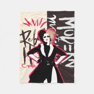 Cruella Rebel Heart - Modern Masterpiece Fleece Blanket