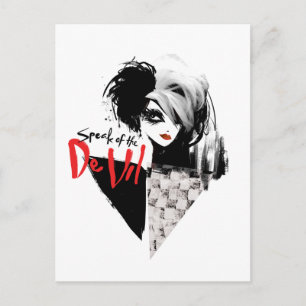 Cruella   Speak of the De Vil Diamond Collage Postcard