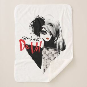 Cruella Speak of the De Vil Diamond Collage Sherpa Blanket