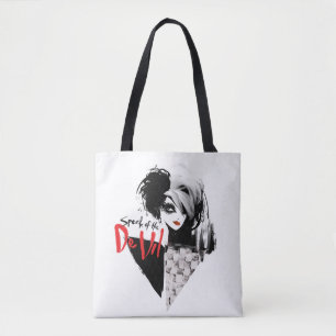 Cruella Speak of the De Vil Diamond Collage Tote Bag
