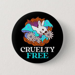Cruelty free 2 inch round button