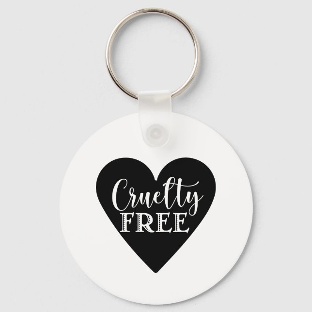 CRUELTY FREE heart Keychain (Front)