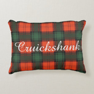 Cruickshank clan Plaid Scottish kilt tartan Decorative Pillow