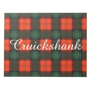 Cruickshank clan Plaid Scottish kilt tartan Notepad