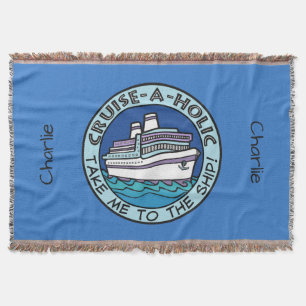 Cruise-A-Holic optional custom name throw blanket