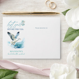 Cruise Bachelorette Last Sail before the Veil Envelope