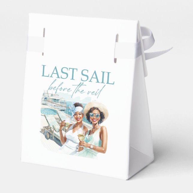 Cruise Bachelorette Last Sail before the Veil Favor Box (Back Side)