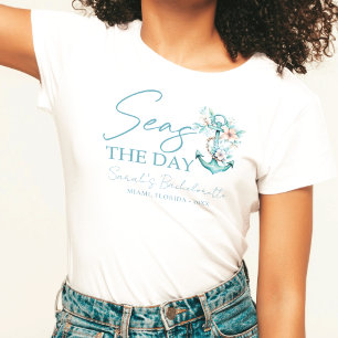 Cruise Bachelorette Personalized Seas the Day T-Shirt