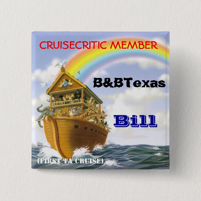 Cruise badge 2 inch square button (Front)