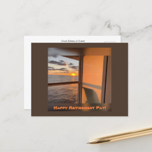 Cruise Balcony at Sunset Postcard