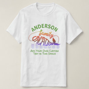 Cruise Beach Family Vacation Fish   Custom Name V2 T-Shirt