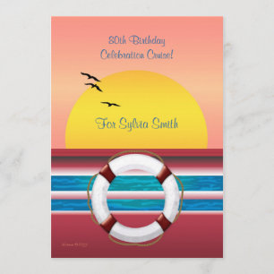 Cruise Birthday Invite - Sunset Design
