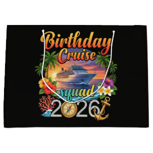 Cruise Birthday Party Vacation Large Gift Bag