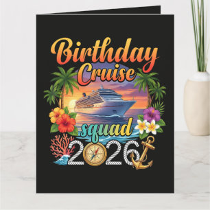 Cruise Birthday Party Vacation Thank You Card