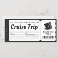 Cruise Boarding Pass Vacation Ticket Gift Voucher