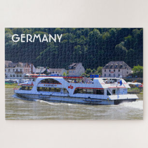 Cruise boat, River Rhine, Germany Jigsaw Puzzle