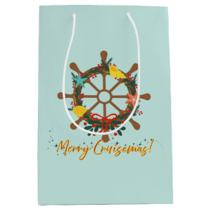 Cruise Christmas Nautical Medium Gift Bag