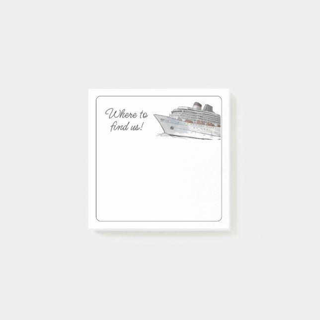 Cruise Communication Schedule Ship Notepad (Front)