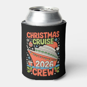 Cruise Crew 2026 Christmas Ship Santa Xmas Holiday Can Cooler