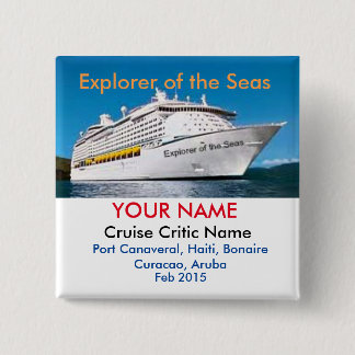 Cruise Critic Meet and Mingle Badge 2 Inch Square Button