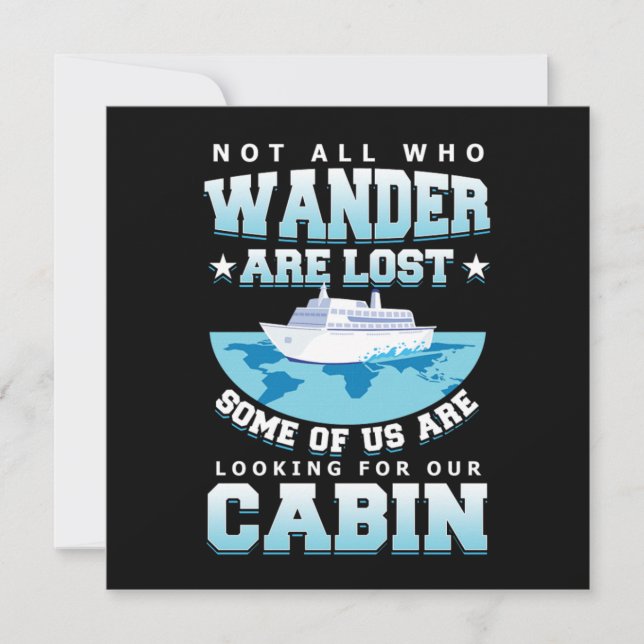 Cruise Cruising Cabin Cruise Ship Vacation Anchor  Invitation (Front)