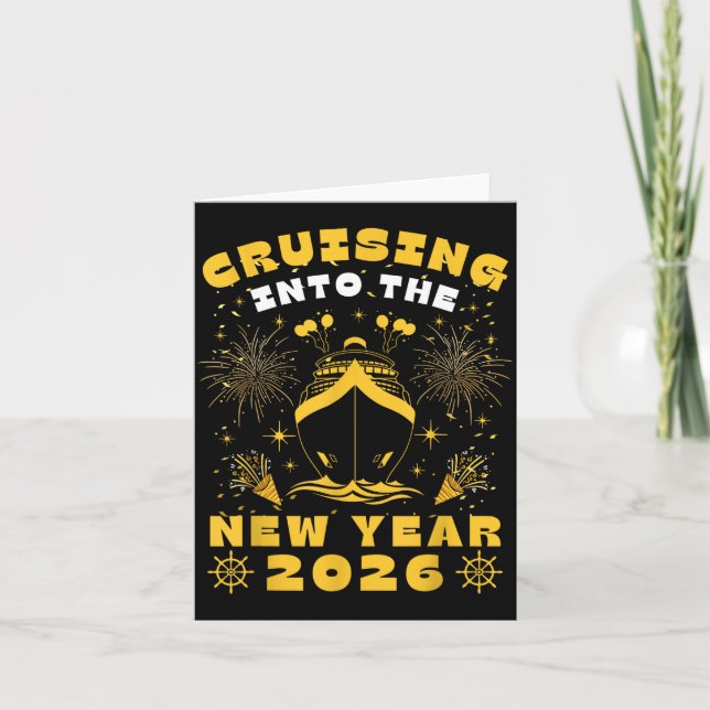 Cruise Cruising Into New Year 2026 Eve Party Match Card (Front)