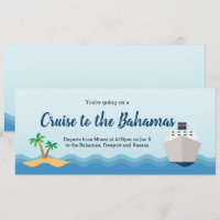Cruise Gift Coupon Ticket Invitation