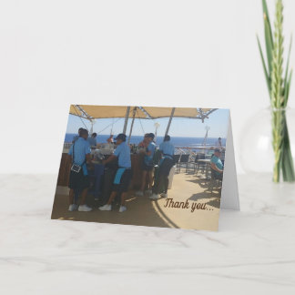 Cruise greeting card - Thank you (folding)