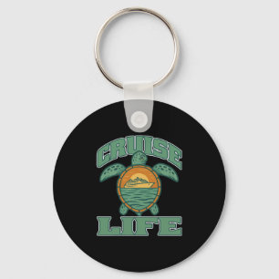 Cruise Life Family Travel Vacation Turtle Keychain