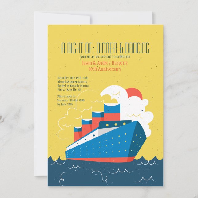 Cruise Liner Invitation (Front)