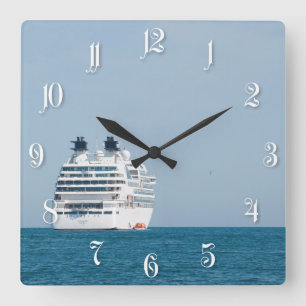 Cruise liner square wall clock