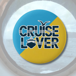 Cruise lover, cruiser badge, cruising holiday  2 inch round button