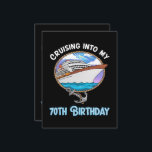 Cruise Lover Cruising Into My 70th Birthday Holiday Card<br><div class="desc">Cruise Lover Cruising Into My 70th Birthday</div>