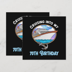 Cruise Lover Cruising Into My 70th Birthday Invitation
