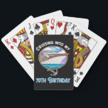 Cruise Lover Cruising Into My 70th Birthday Playing Cards<br><div class="desc">Cruise Lover Cruising Into My 70th Birthday</div>
