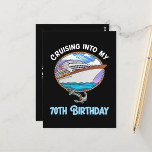 Cruise Lover Cruising Into My 70th Birthday Postcard