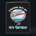 Cruise Lover Cruising Into My 70th Birthday Thank You Card<br><div class="desc">Cruise Lover Cruising Into My 70th Birthday</div>