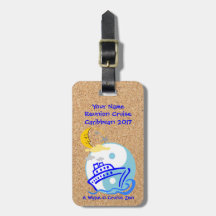 Cruise Luggage Tag w/Leather Strap
